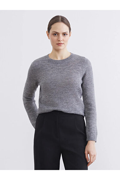LC Waikiki Gray Crew Neck Women's Knitwear Sweater