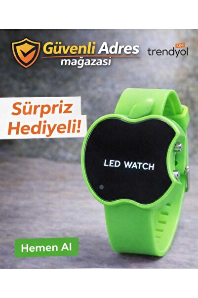 HAYATINIZI KOLAYLAŞTIRIN Elma Şeklinde YEŞİL LED Kol Saati | Dijital Ekran | ...