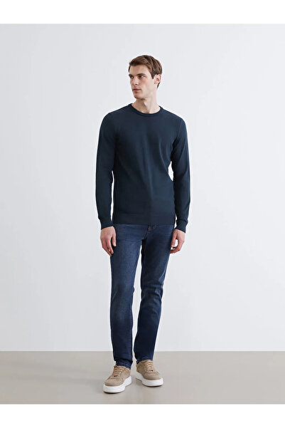 LC Waikiki Green Crew Neck Men's Knitwear Sweater