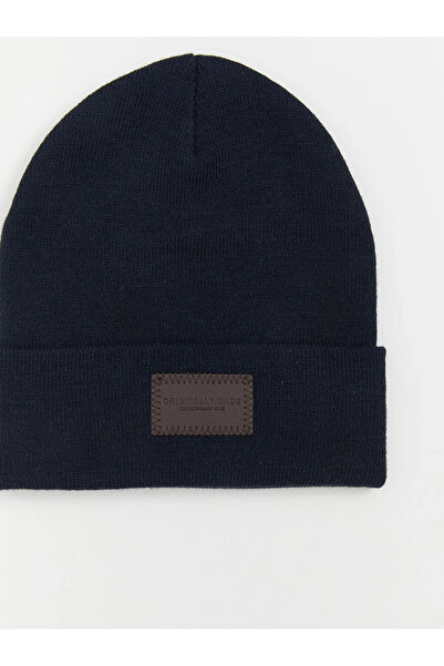 LC Waikiki Navy Blue Label Printed Men's Beret