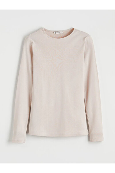 LC Waikiki Gray Crew Neck Women's Bodysuit