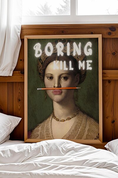 Saturn Boring Kill Me Tablou înrămat Portret clasic Decor pentru cameră de st...