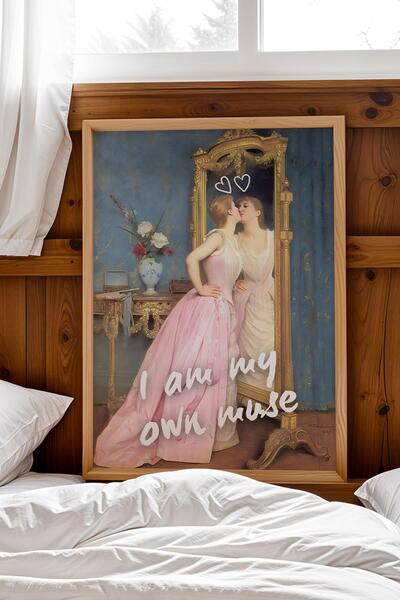 Saturn Auguste Toulmouche the Mirror Framed Painting I Am My Own Muse Makeup ...