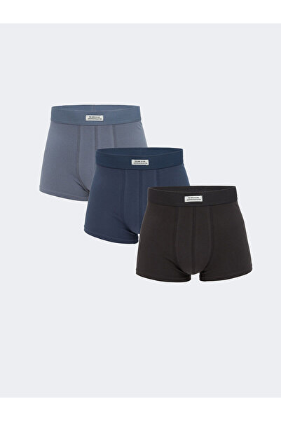 LC Waikiki Standard Fit Cotton Flexible Ανδρικό Boxer 3 τεμαχίων
