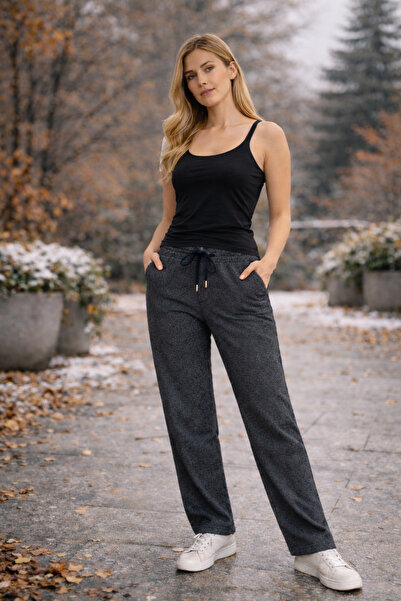 Exclusive Season Women's thick winter pants, fleece lined, loose straight cut...