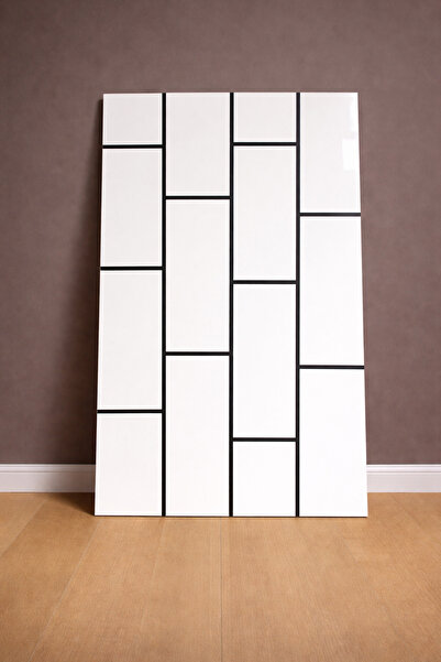 UKAB DEKOR 30X60 cm Kendinden Yapışkanlı Seramik Görünümlü Dekoratif Duvar, B...