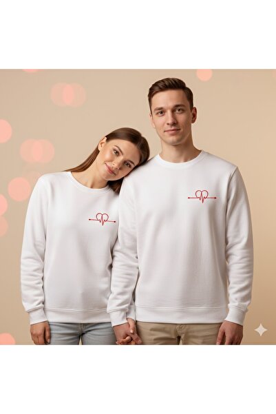 PERISENSE Dear Couple Combination Printed 2-Piece Cotton 3-Yarn Hoodless Over...