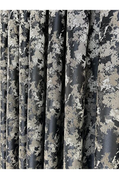 PERDE MERKEZİ Bulut Kahverengi Fon Perde Salon Ve Misafir Odalarına Uygun 1/3...