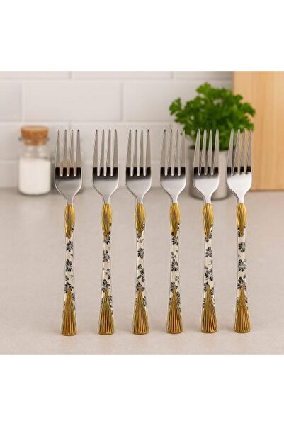 Generic Decorative Gold Touch Cutlery Set – 6 Pieces