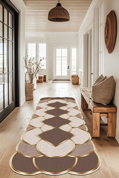 PINKIE HOME Modern Yolluk Kaymaz Kaydırmaz Taban Koridor Mutfak Halı Yolluk Y...