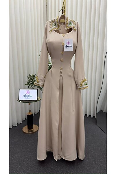Bailsan Beige two-piece tuff dress