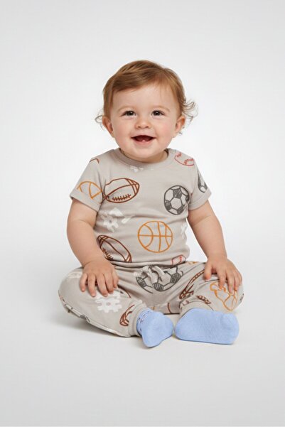 Baby Starters طقم ملابس أطفال أولاد مكون من 3 قطع، قميص وبنطال مطبوع برسومات،...