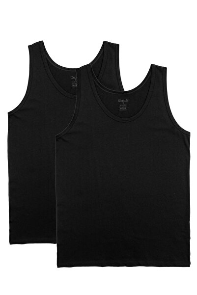 Kom Men'S, 100% Cotton, Round Neck 2-Piece Undershirts (with Socks as a Gift)