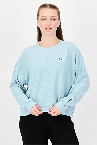 Puma Women Sportswear Fit Long Sleeve Training T-shirt, Light Blue