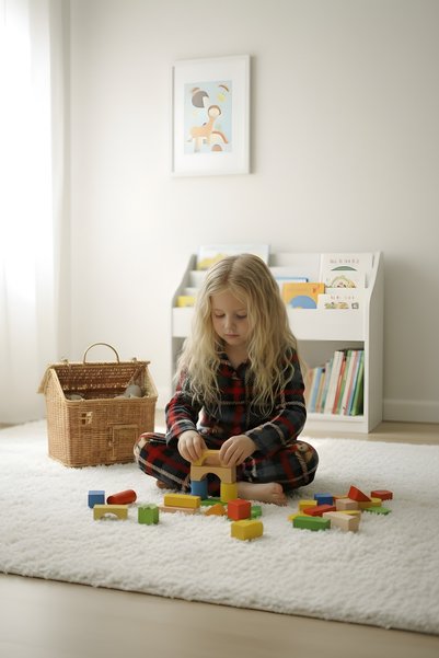 ESİLA KİDS Children's Pajama Set Long Sleeve Suede Knitted Fabric