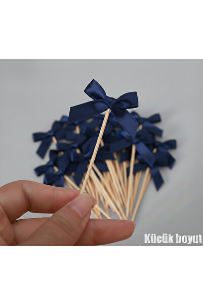 Massaltay 20 Adet Çubuklu Fiyonk Pasta Süsü – Saten Kurdele, Pasta ve Cupcake...