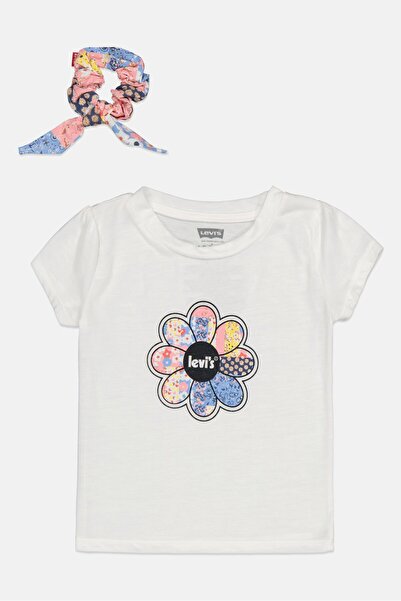 Levi's طقم مكون من قطعتين للبنات الصغيرات، بلوزة بأكمام قصيرة مطبوعة برسومات ...
