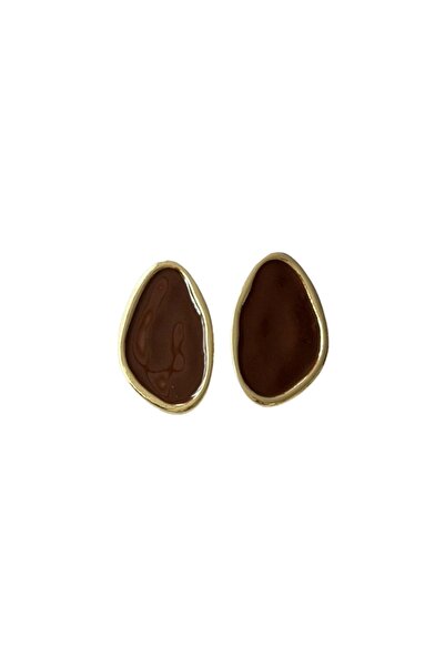 stravis Steel Mia Coffee Oval Earrings