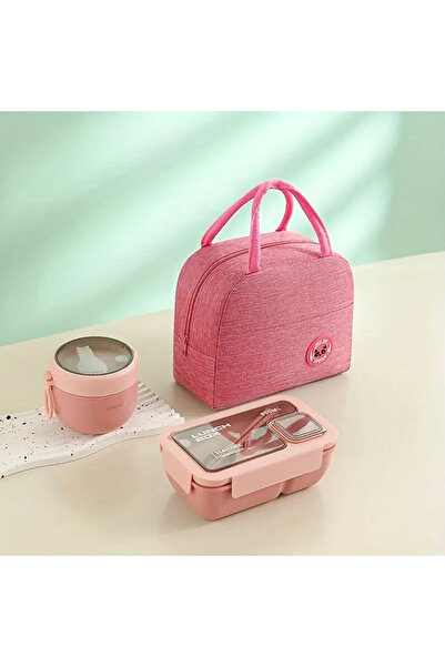 ozbience 3 Parça Termal Yemek Çantası Seti, Sıcak ve Soğuk Koruma