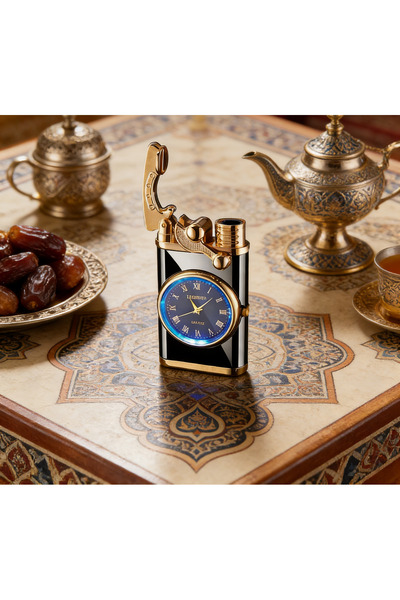 Generic Premium Butane Watch Lighter Ice Wood Frosted Windproof Cigar Blue Flame