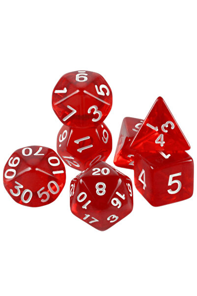 Choice8 مجموعة نرد حمراء عالية الجودة، بألوان شفافة متنوعة، مثالية لألعاب تقم...