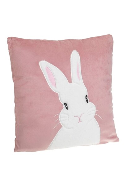 OEM Easter Decorative Pillow Velvet Pink Bunny Model 42x42cm Spring