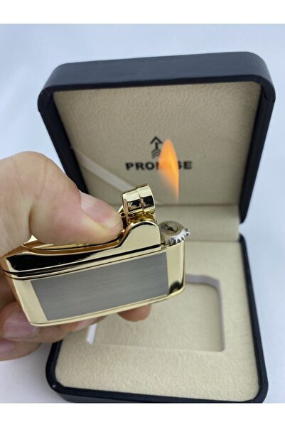 ozbience Altın Renk Metal Çakmak, Şık ve Güçlü Tasarım, Havalı Aksesuar