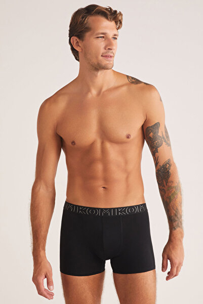 Kom Men's Modal-Cotton, Waist-Banded, Tight-Leg Boxer Shorts (with Socks as a...