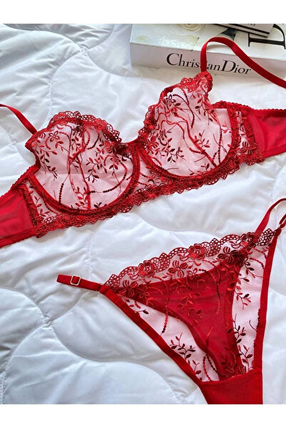 LİBELLA İÇ GİYİM Elegance Series Women's Plus Size C Cup Underwire Brode Vale...