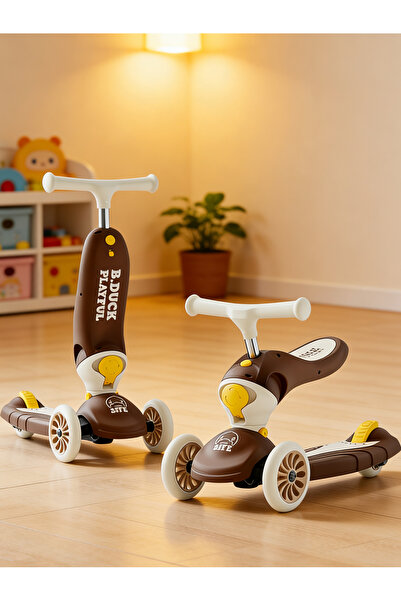 Ma Baby 2 in 1 Kick Scooter for Kids, Foldable Kick Scooter with Adjustable S...