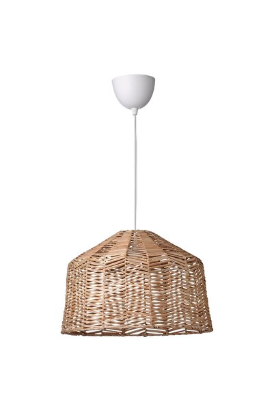 Generic Pendant lamp, rattan/white