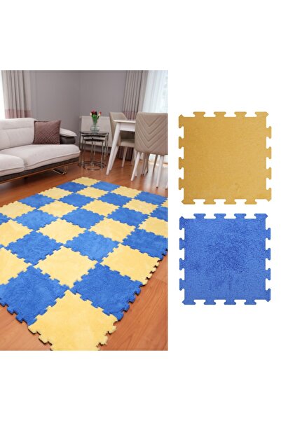 BEYDEX 12 parça 1 metrekare 31x31 ölçü 16mm yükseklik peluş yapboz hazı