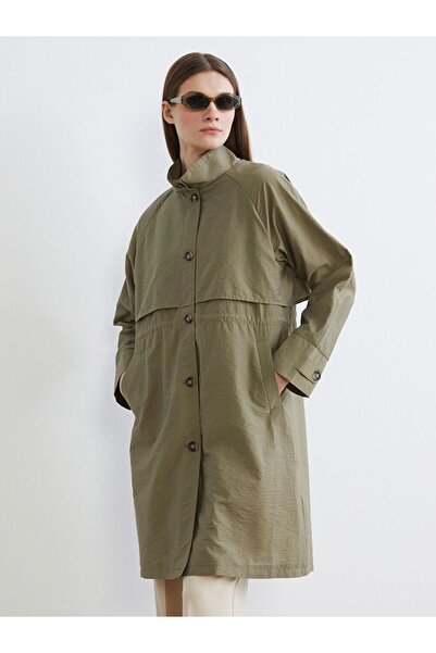 LC Waikiki Shirt Collar Women's Raincoat