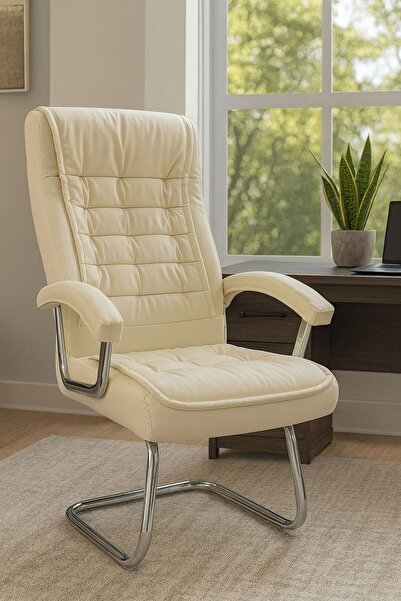DEC59 A stationary office chair with a luxurious, modern design.