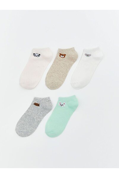 LC Waikiki Printed Women's Booties Socks 5-Pack