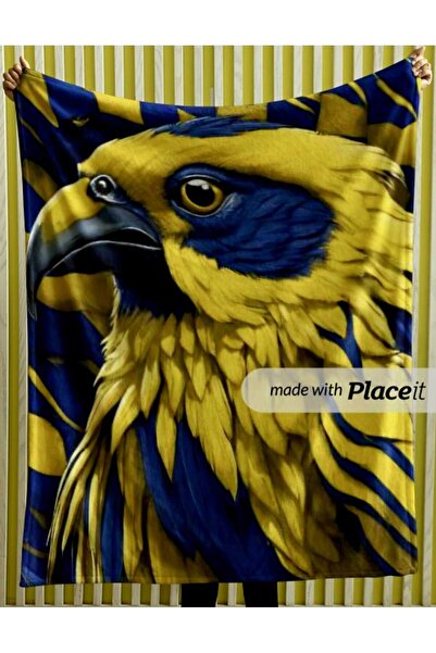 Elmas Dizayn 150x220 CM TV KOLTUK YATAK BATTANİYESİ SPOR TOP FUTBOL SARI KANA...