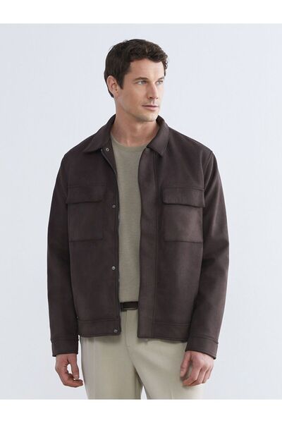 LC Waikiki Standard Fit Suede Look Men's Coat