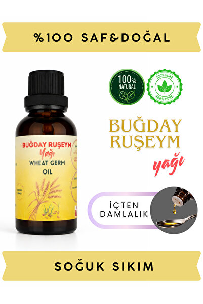 Wie Farma Buğday Ruşeym Yağı 50 ml Soğuk Sıkım Cam Şişe Doğal Bakım Yağı
