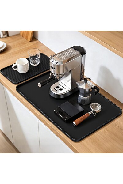 LENND Silicone Coffee Mat, Dish Drying Mat, Bar Mat with Detachable