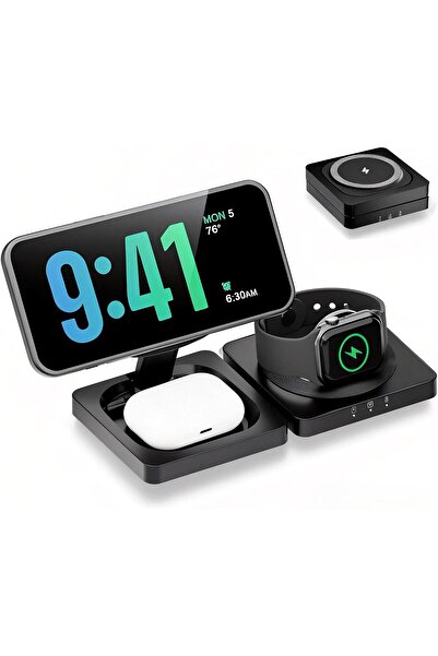 Garlo 3-in-1 Wireless Charger Station for Apple iPhone & Airpods & Watch