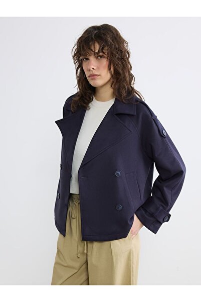 LC Waikiki Oversize Women's Suede Look Trench Coat