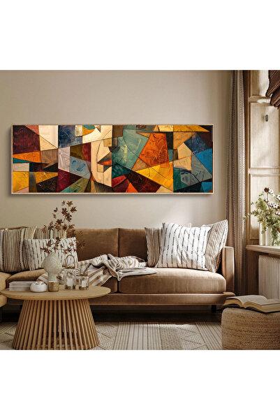 woodhomeworks Tek Parça Gerçek Ahşap Yatay Panorama Çerçeveli Tablo