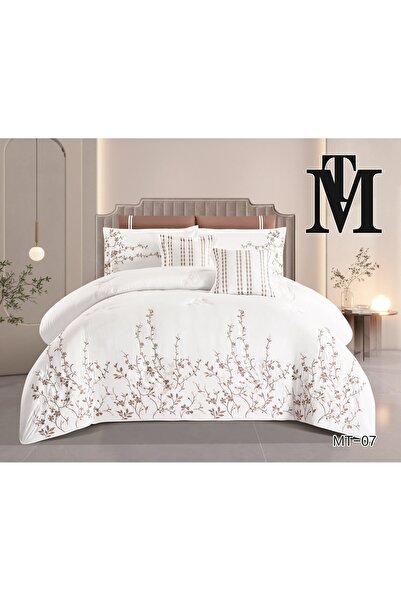 MT Summer embroidered double bed set, 8 pieces