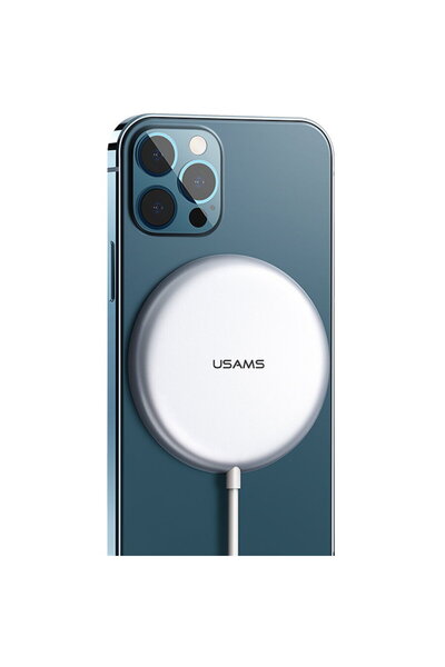 Usams Incarcator Wireless MagSafe 15W - Super Thin W2 (US-CD160) - Silver