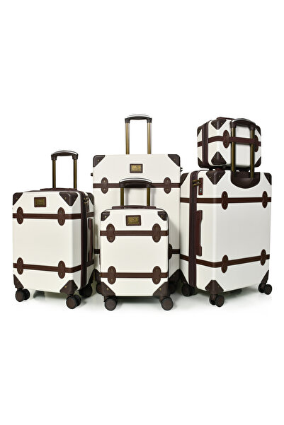 MORANO Classic Murano 4-piece suitcase set with spinner wheels and security l...