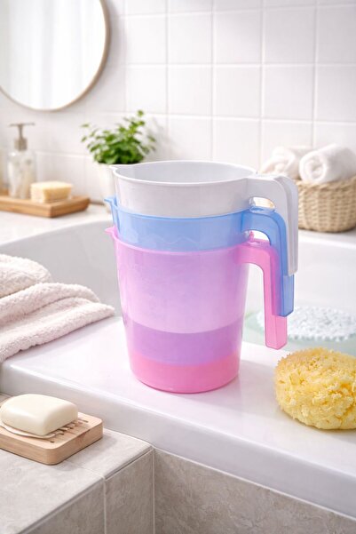 VENON 3 Adet 💧 Plastik Maşrapa 1500 ML 💧 Geçmeli Maşrapa 💧Tuvalet Maşrapas...