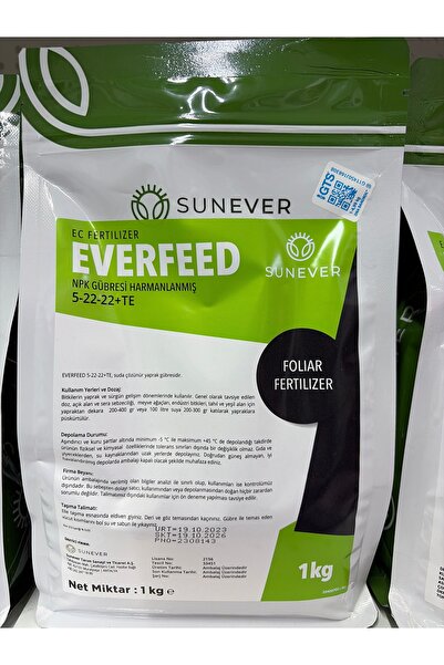 SUNEVER EVERFEED 5-22-22+TE NPK GÜBRESİ 1 KG