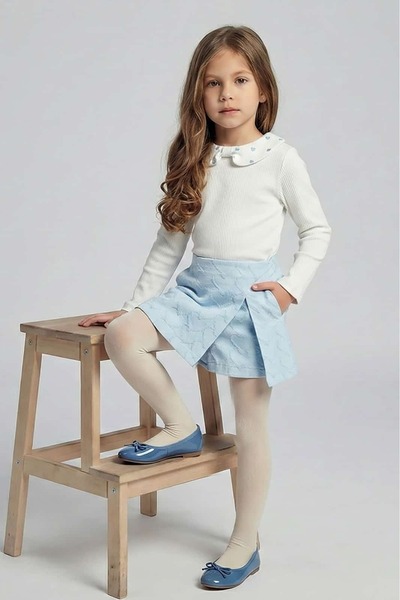 DMB BOYS & GIRLS Dmb Girls Heart Pattern Gabardine Shorts Skirt Set 26Ydmb-9957