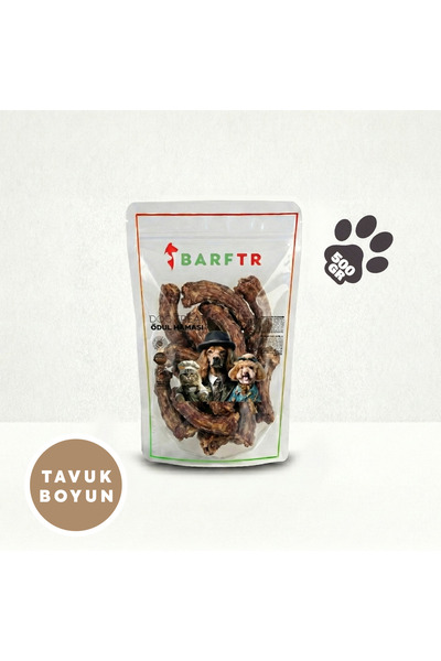 BARFTR Tavuk Boyun Atıştırmalık Ödül Maması 500 Gram Köpekler İçin