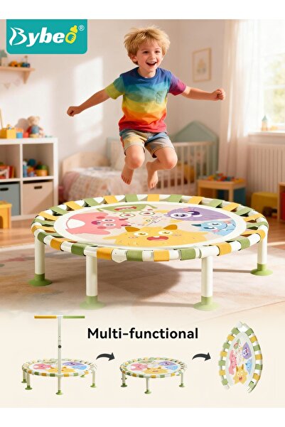 BYBEO ترامبولين للأطفال مقاس 40 بوصة، قابل للطي مع مقبض، ترامبولين للأطفال ال...